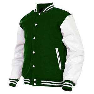 LOW MOQ Oem Manufacturer High Quality Embroidery <b>Men</b> College Leather Sleeves Custom Baseball Letterman Varsity <b>Jacket</b> - Product Image 3