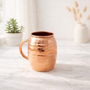 Taza de Cobre Martillado de 400 ml, Hecha a Mano, Ecológica, a Prueba de Fugas, Reutilizable, Taza de Cerveza Clásica, Decoración para el Hogar, Bar, Fiestas, Cocina, Regalo - Product Image 1