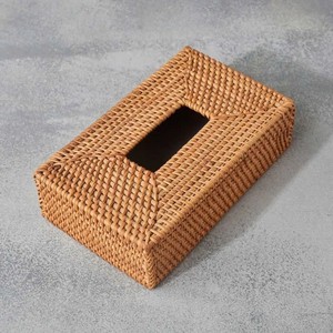 Hot Trend Eco Rattan <b>Square</b> Napkin Holder Basket Guest Towel Tray For Home Hotel Resort Dining Table <b>Kitchen</b> Decor - Product Image 1