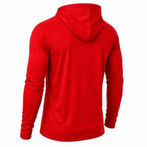 Sudadera con Capucha Roja de Manga Larga para Hombre, Marca Personalizada, Secado Rápido, Poliéster, Color Sólido, Ropa Casual, Temporada de Primavera, Corte Regular, Largo Completo - Product Image 4