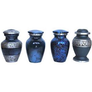 Urna de Cremación de Metal Hecha a Mano con Diseño Personalizado, Urna Conmemorativa para Cenizas de Adultos, Bebés y Niños, Regalo Funerario a Precio Económico, Blue Fire Token - Product Image 1