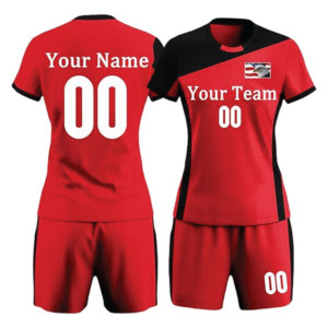 Uniforme de Voleibol Femenino Personalizado OEM, Conjunto de Camiseta y Pantalones Cortos de Poliéster de Secado Rápido, Ropa Deportiva al por Mayor, Fabricante de Marca Privada - Product Image 4