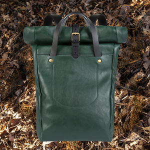 Industrial Strength Leather <b>Roll</b> Top Rucksack Scratch Resistant Laptop Bag For Bulk Export LTBP-0246 - Product Image 1