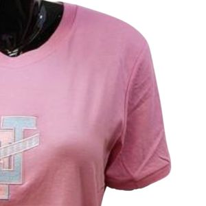 เสื้อยืดกราฟิกสีชมพูสำหรับผู้หญิง ลำลอง สตรีทแวร์ สวมใส่สบาย แฟชั่นนุ่มนวล เสื้อผ้าสำหรับใส่ทุกวัน - Product Image 5