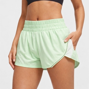 Shorts Deportivos de Cintura Alta para Mujer, Transpirables, de Secado Rápido, Cintura Elástica, para Gimnasio, Fitness, Deportes, Ajuste Cómodo, Verano - Product Image 1