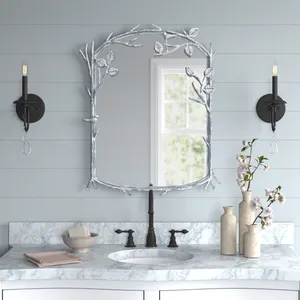 Miroir mural en métal fait main de qualité supérieure, miroir d'appoint moderne et luxueux pour hôtel, maison, chambre, bureau, couloir, intérieur - Product Image 1