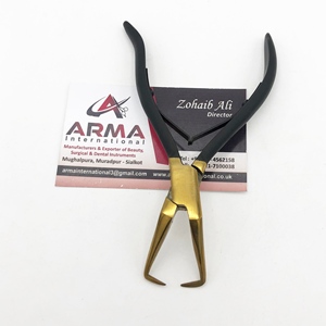 Multi-Functional Hair <b>Extension</b> Tools Gold Tip Black Handle Pliers <b>Beads</b> Removal Keratin Human Hair Surgical Grade Steel - Product Image 4