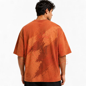 เสื้อยืดทรงหลวมสไตล์โมเดิร์น สีซีดแบบซันเฟด ไหล่ตก ผลิตจากผ้าฝ้ายระบายอากาศได้ดี เหมาะสำหรับสตรีทแวร์และแฟชั่นประจำวัน - Product Image 4
