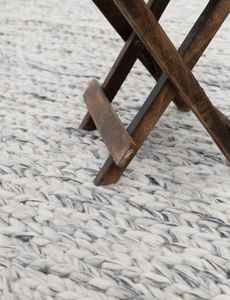 Alfombra de Lana Gruesa Hecha a Mano, Beige, con Rayas Abstractas, Estilo Boho Moderno para Sala de Estar, Tamaño Personalizado, Suave, Delgada, Antideslizante, Apta para Mascotas - Product Image 3