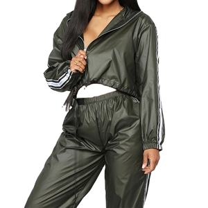 Femmes 2026 décontracté été Streetwear Softshell coupe-vent veste avec fermeture éclair en Nylon ensemble de survêtement en Polyester - Product Image 4