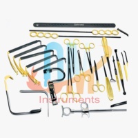 Ensemble d'instruments chirurgicaux pour amygdalectomie et adénoïdectomie, 27 pièces, acier inoxydable de qualité médicale, revêtement or et noir, réutilisable, CE ISO