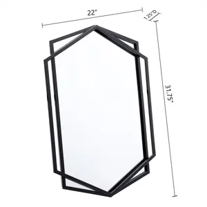 Miroir mural en métal fait main, nouveau miroir décoratif élégant pour salon de luxe, chambre à coucher, hôtel, intérieur contemporain, maison - Product Image 2