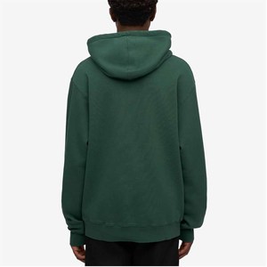 Sweat-shirt à capuche pour homme, couleur turquoise, coupe classique, tissu tricoté uni, design avec poche - Product Image 6
