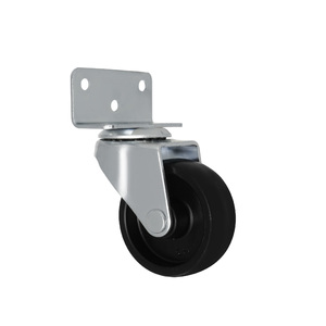 Freno giratorio de PP de 2 pulgadas, placa en L, ruedas giratorias negras, ruedas industriales, estante de escritorio, gabinete de mesa, paquete de 4 con embalaje personalizado - Product Image 4
