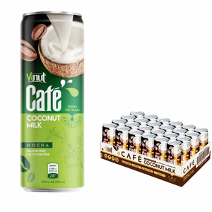 กาแฟโรบัสต้าสำเร็จรูปเวียดนาม บรรจุภัณฑ์กระป๋องอะลูมิเนียมแบบ UHT ขนาด 250 มล. 24 กระป๋อง  VINUT ผู้จัดจำหน่ายขายส่ง ผู้นำเข้า สำหรับธุรกิจโฮเรก้า - Product Image 1