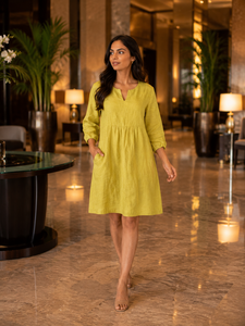 Vestido Midi de Algodón Índigo Hecho a Mano para Mujer, Estilo Bohemio Sencillo y Elegante con Ribetes y Volantes, Ropa Casual de Verano para Proveedores - Product Image 1