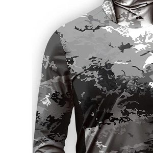 เสื้อฮู้ดดี้ตกปลาแห้งเร็ว แขนยาว ป้องกันแสงแดด UPF 50+ แห้งเร็ว ยืดได้ 4 ทิศทาง สีดำล้วน สำหรับผู้ชาย - Product Image 5