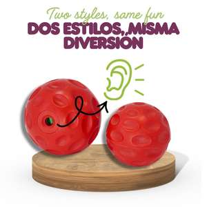 Giocattolo da Masticare per Animali Yommy, Palla in Plastica Resistente da 9 cm con Design Ergonomico, 2 Colori - Product Image 5