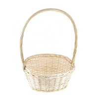 Vente en gros de panier à fleurs en rotin à bon prix panier cadeau avec poignée haute tissé à la main du Vietnam