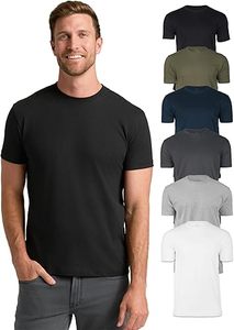 Camiseta de Hombre, Corte Regular, 100% Algodón, Manga Corta, Cuello Redondo, Color Sólido, Informal, Ultra Suave, Sin Picazón, Secado Rápido, Fácil Cuidado - Product Image 2