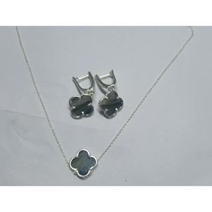 RAMAVATI GEMS 925 Sterling Silver Fine Jewelry <b>Set</b> with Laborite for Casual & Party Wear India - Product Image 1