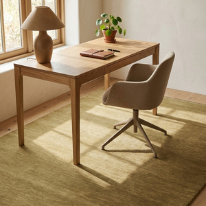 Tapis de salon et chambre à coucher en laine tuftée à la main de qualité supérieure, vert olive, antidérapant, moderne, texturé, pour une décoration rustique de la maison - Product Image 4