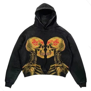 Sweat-shirt à capuche personnalisé avec logo FNJIA, design en coton Dragon et Phénix, broderie, style streetwear oversize, sweat-shirts pour hommes - Product Image 6