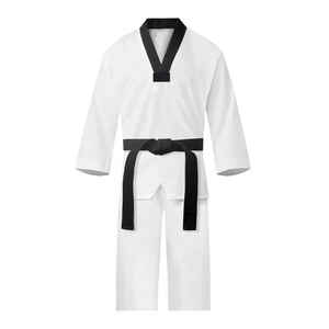 Conjuntos de Uniformes de Taekwondo Nuevos, de Diseño Personalizado, Manga Larga, Elásticos, Transpirables y Ligeros, de Poliéster/Algodón, para Artes Marciales - Product Image 1