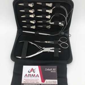 Sustainable Stainless Steel Hair <b>Extension</b> Tool Kit Hand Tied Silver Polish Sectioning Clips Pulling Loop <b>Beads</b> Hair <b>Extensions</b> - Product Image 3