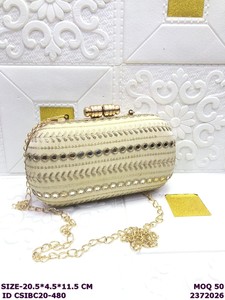 Luxury Handmade Embroidered <b>Clutch</b> Bags for Women | <b>Wedding</b> Party Evening Bags with Chain | Bulk Mix Design <b>Clutches</b> - Product Image 3