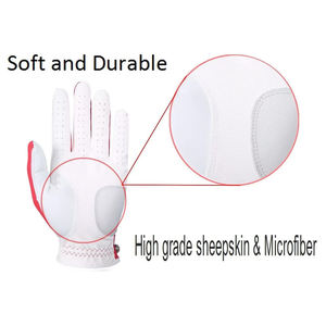 Gants de golf à doigts entiers pour adultes, doux et durables, en peau de mouton de haute qualité et en microfibre, lavables, pour hommes - Product Image 6
