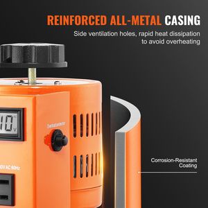 Trasformatore di Tensione Variabile Automatico 500VA, 3.84 Amp, Ingresso 110V, Uscita 0-130V, Regolatore di Tensione AC con Display LCD, 4 Fusibili Extra - Product Image 5