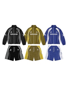 Conjunto de Chaqueta y Pantalones Cortos Deportivos de Nylon para Hombre, Otoño 2026, Personalizado, para Correr al Aire Libre, Proveedor ODM OEM - Product Image 1