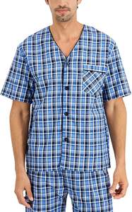 Conjunto de Pijama de Algodón Premium para Hombre, Ropa de Dormir de Manga Corta con Logotipo Personalizado - Product Image 3