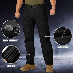 Solid Trader Classic Convertible Zip Breathable Fabric Premium Quality Modern Functional Streetwear Trousers <b>Cargo</b> Pants Unisex - Product Image 4