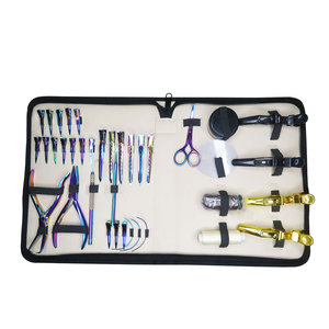 Estuche de Acero Inoxidable 100% Cuero, Diseño de Logotipo y Color Personalizados, Alicates de Acero Inoxidable Resistentes, Kit de Extensiones de Cabello - Product Image 6