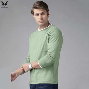 Camisetas Duraderas de Manga Larga para Hombre, Directamente del Fabricante en Pakistán, Camiseta de Algodón a Rayas Casual de Manga Larga de Alta Calidad - Product Image 4