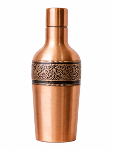 เชคเกอร์ค็อกเทลทองแดง ดีไซน์วินเทจ ประดับลายหรูหรา อุปกรณ์บาร์โลหะ - Product Image 1
