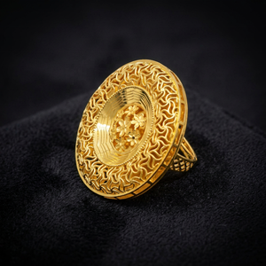 Bagues de mariée en laiton plaqué or 14K, 18K, 24K style Dubaï, bagues de doigt traditionnelles, bagues de mode en or rempli - Product Image 2
