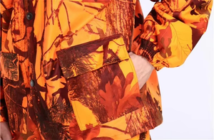Vente en gros GRACE SIGN – Blouson de chasse unisexe pour adultes, camouflage orange, haute qualité, manches longues, imperméable, coupe-vent et respirant - Product Image 6