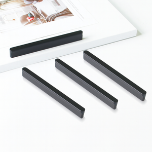 High Quality Matte Black Zinc Alloy Handle Modern <b>Pull</b> for Kitchen Cabinet Bathroom Wardrobe Nightstands Hardware - Product Image 2