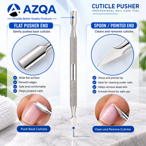 Pousse-cuticules en acier inoxydable, kit d'outils de manucure pour nail art, cuillère de retrait durable pour salon et soins des mains et des pieds à domicile - Product Image 5