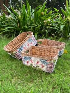 Juego de 3 Cestas Multiusos de Jacinto de Agua, Hechas a Mano, Ecológicas, Hechas en Vietnam, Venta al Por Mayor - Product Image 6