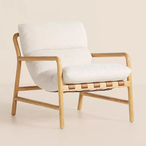 Thick <b>Padded</b> Teak Wood Lounge <b>Chair</b> Floating Look Rest <b>Chair</b> - Product Image 1