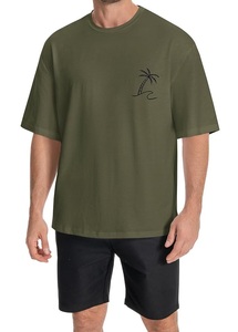 Nouveau design de t-shirt décontracté pour homme 100% coton, manches courtes, col rond, épaules tombantes, imprimé, grande taille, fabriqué au Bangladesh. - Product Image 3