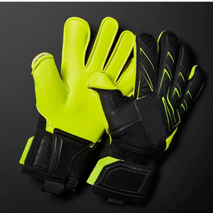 Gants de gardien de but de football professionnels unisexes respirants avec sangle de poignet réglable, en cuir antidérapant, couleurs et logo personnalisables, vente en gros - Product Image 2
