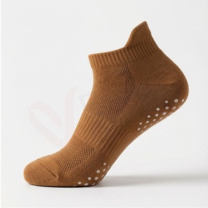Chaussettes pour hommes, couleur unie, tricotées, style classique, marron - Product Image 3