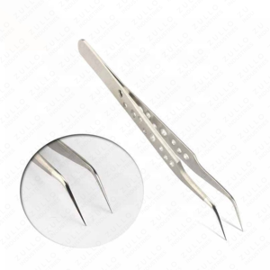 Premium Anti Static Stainless Steel Eyelash & Eyebrow Tweezers Slanted Tip <b>Precision</b> <b>Tool</b> for Lash & Hair Removal - Product Image 6