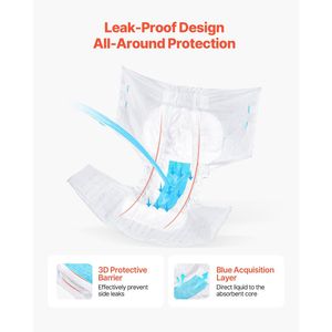 Culotte d'incontinence adulte pour hommes et femmes avec onglets adhésifs taille L - Product Image 4