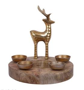 Christmas Aluminum Handmade Candle Holder Graceful Holiday Centerpiece <b>for</b> Dining <b>Tables</b> <b>Fireplace</b> Mantels Home Decoration - Product Image 2